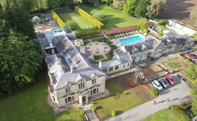 Aerial view of Beechfield House